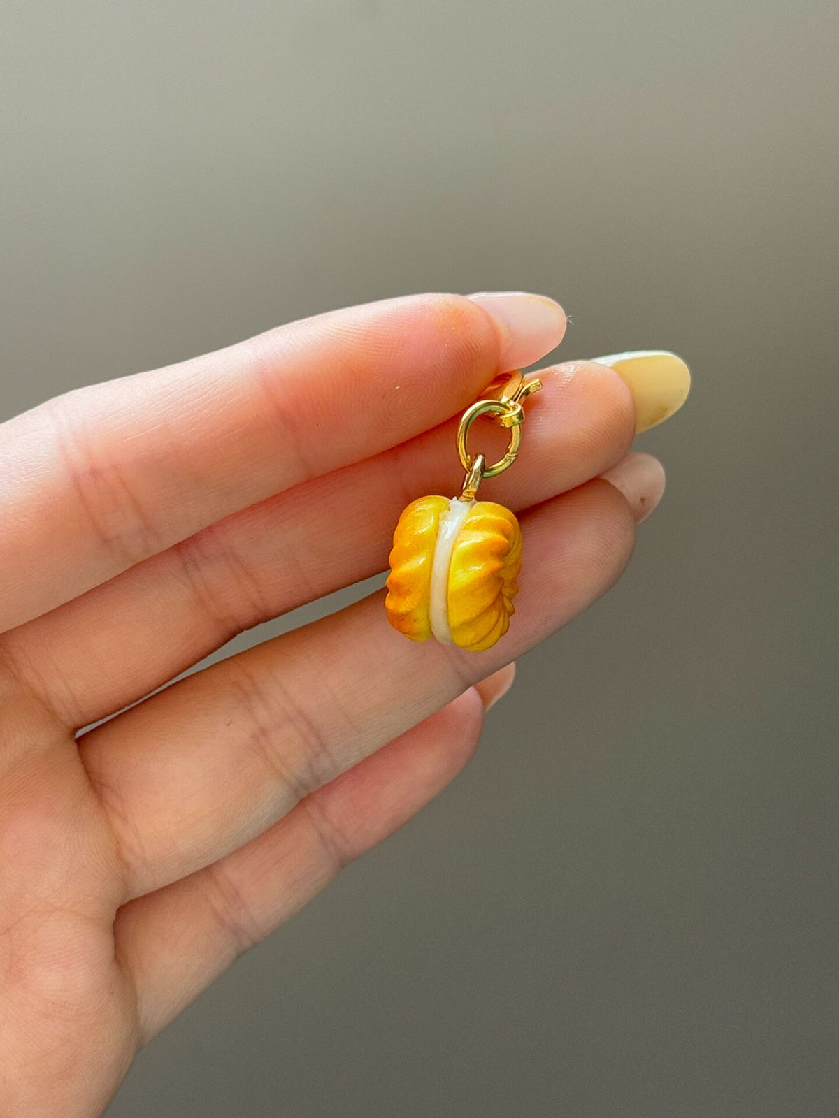 Miniature Filled Donut Clay Charm