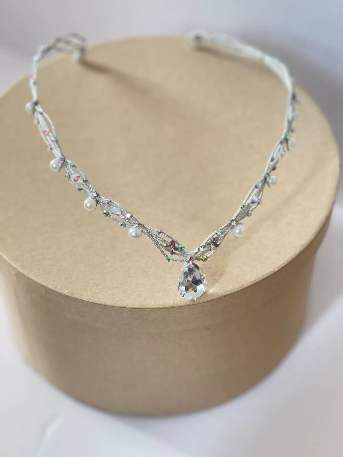 Silver Ballet Forehead Chain Crystal