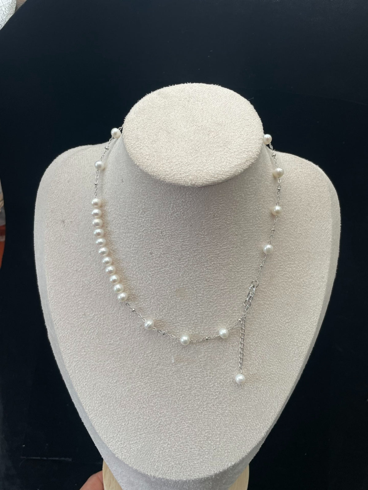 Natural Pearl Y Lariat Necklace