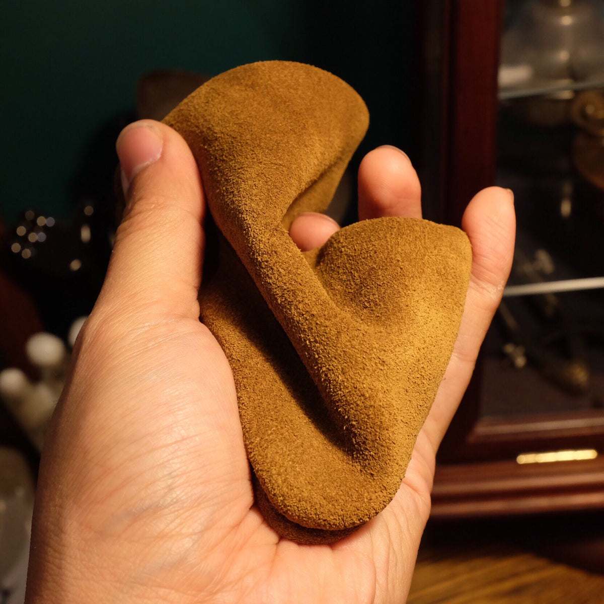 American Retro Suede Leather Coin Card Holder