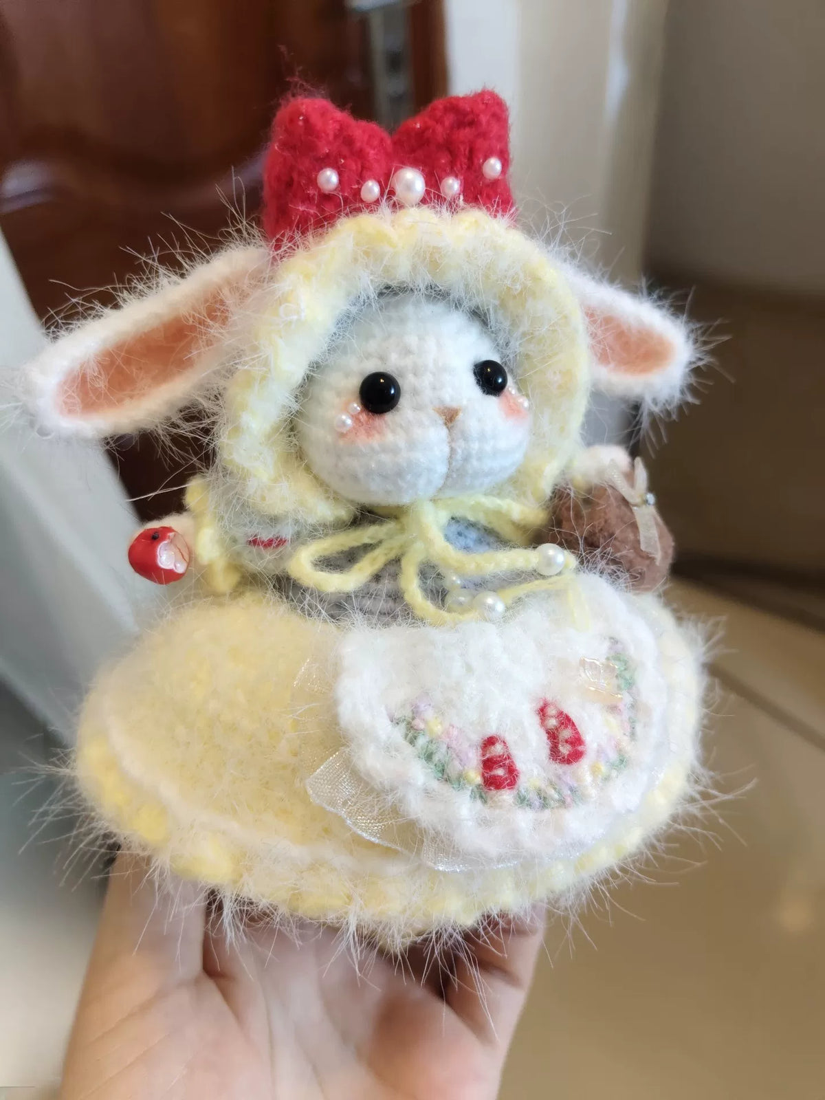 Hand Crocheted White Rabbit Plush Toy
