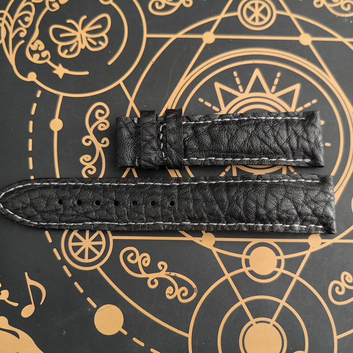Genuine Bison Leather Watch Strap 20mm to 18mm