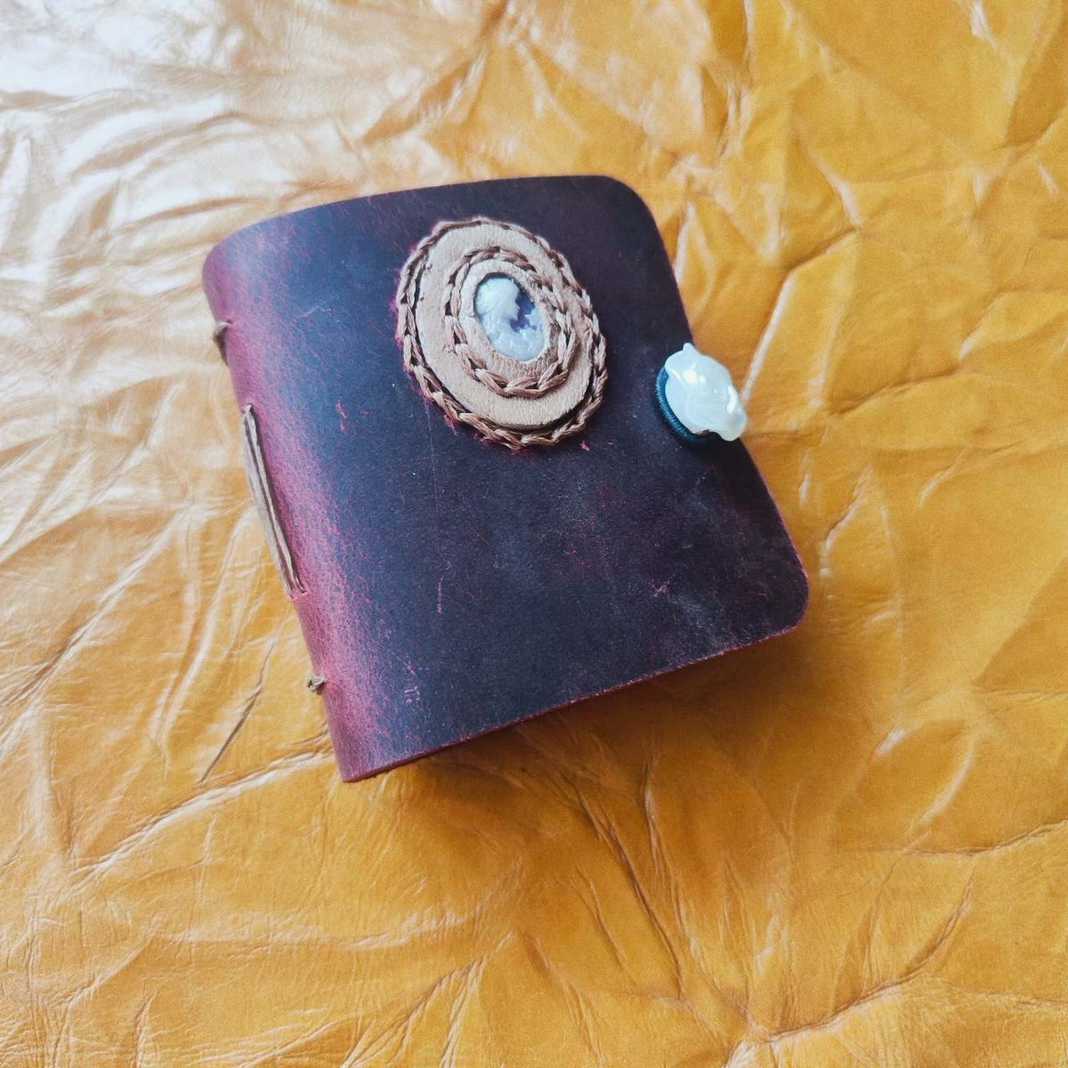 Vintage Leather Journal with Mixed Paper Pages