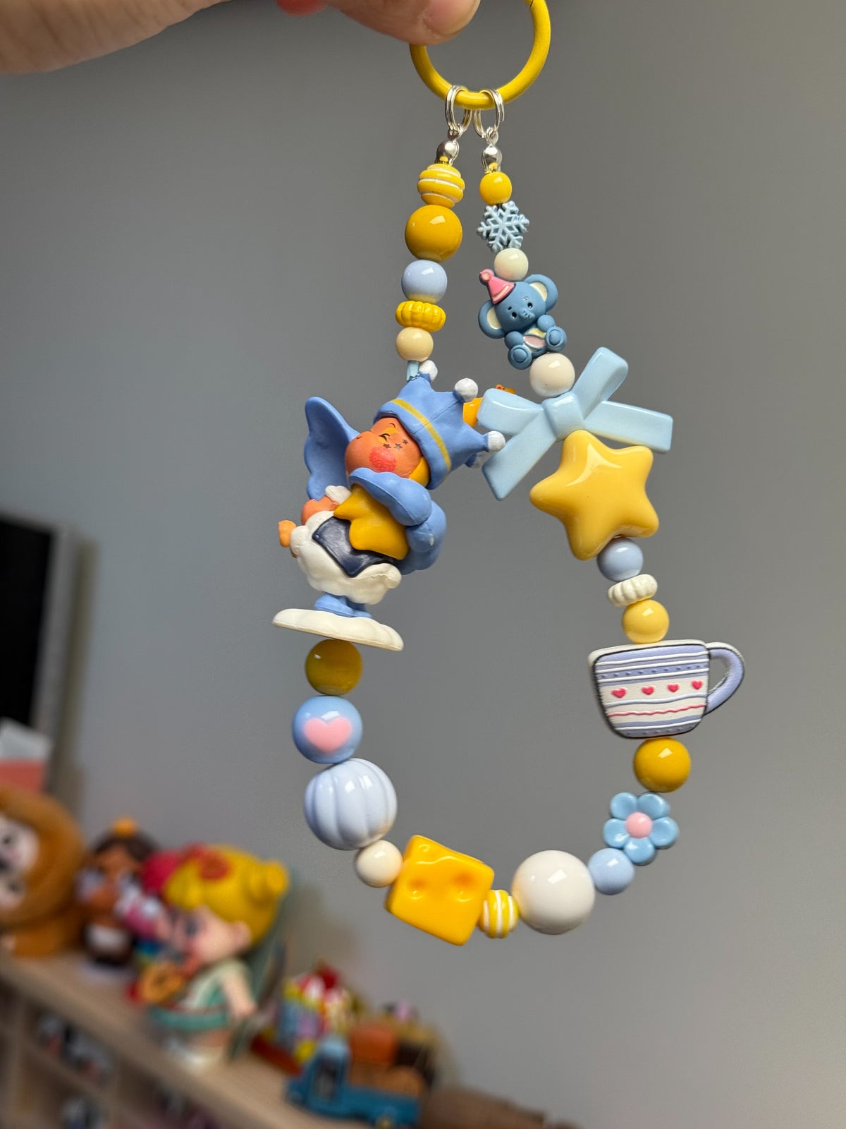 Sleeping Fairy Star Beaded Phone Strap