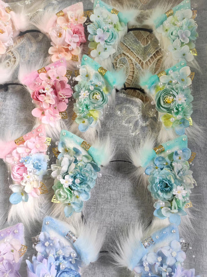 Floral Animal Ear Headband with Lolita and Chinese Style