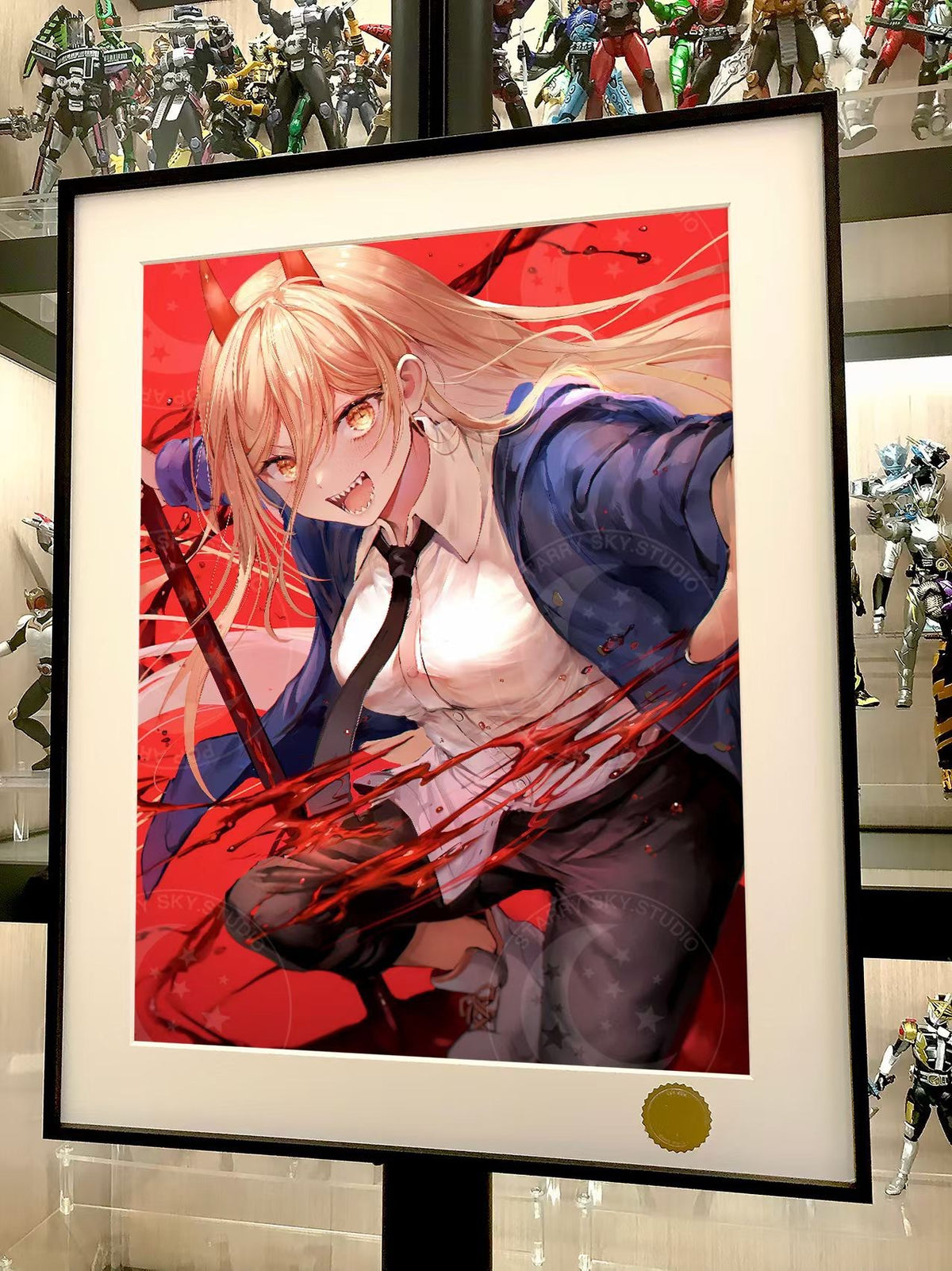 Framed Chainsaw Man Power Art Print