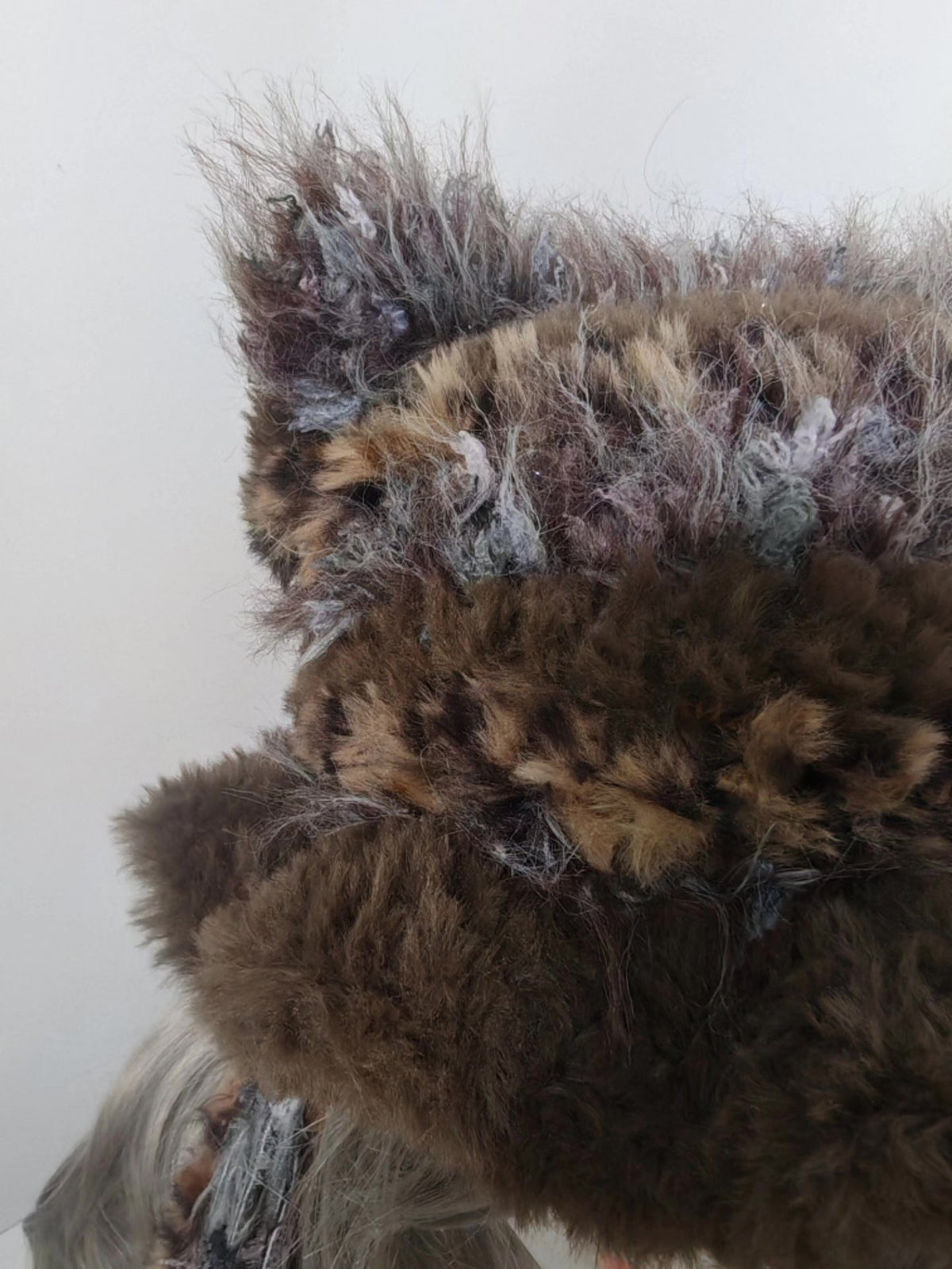 Faux Fur Cat Ear Hat with Tassels