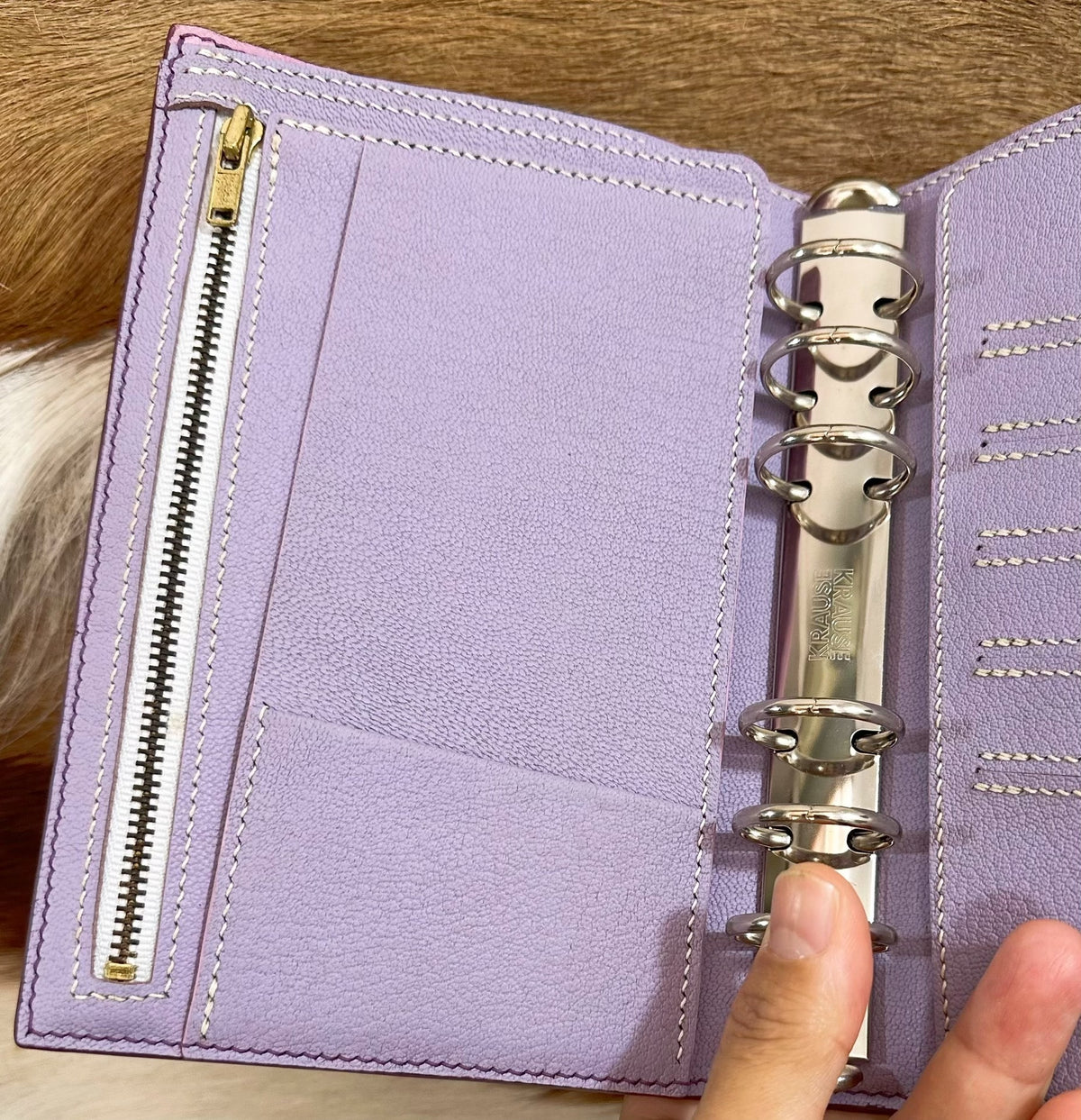 Handmade Purple Alligator Leather A6 Journal Cover