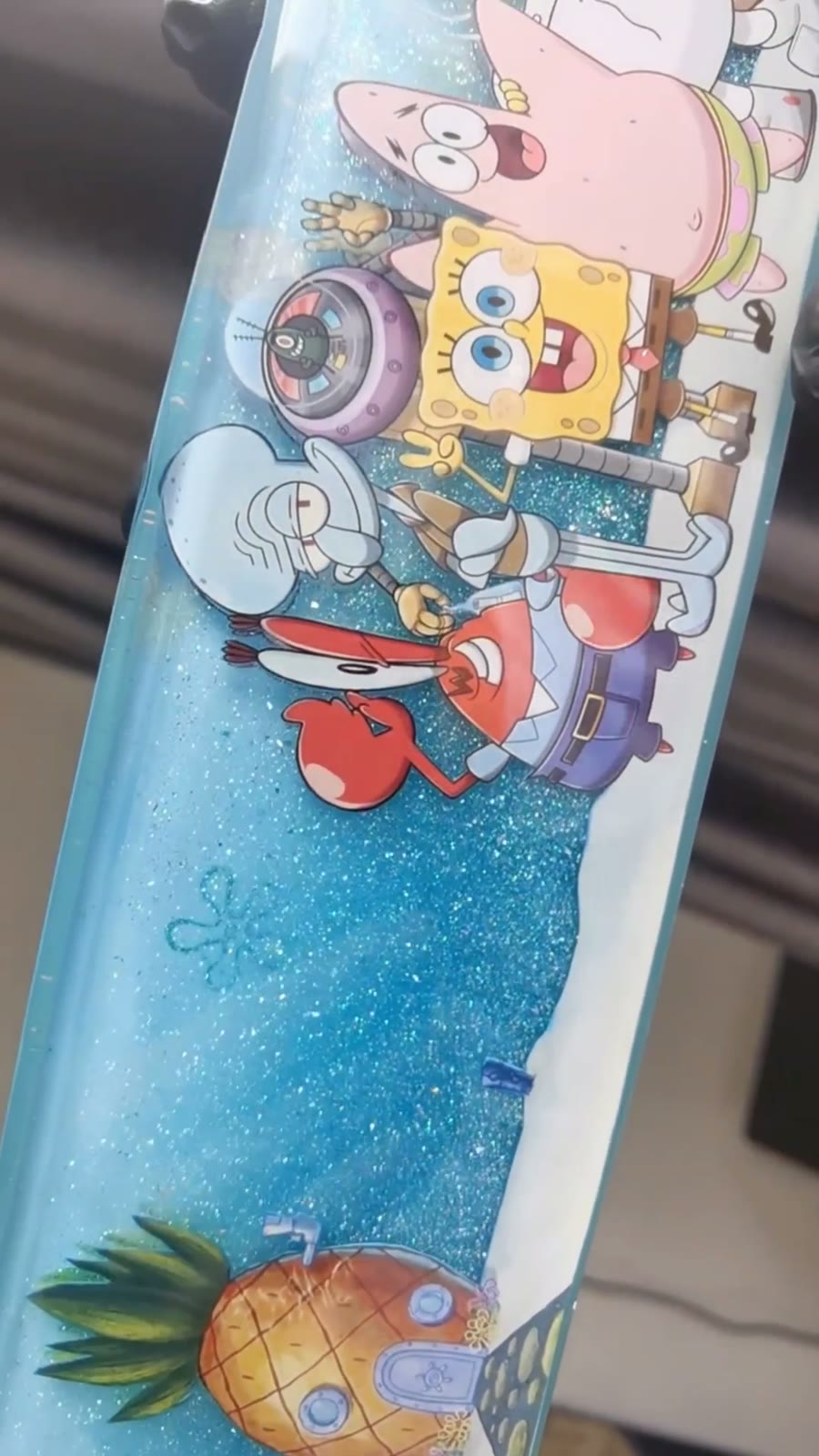 SpongeBob Liquid Glitter Keyboard Wrist Rest