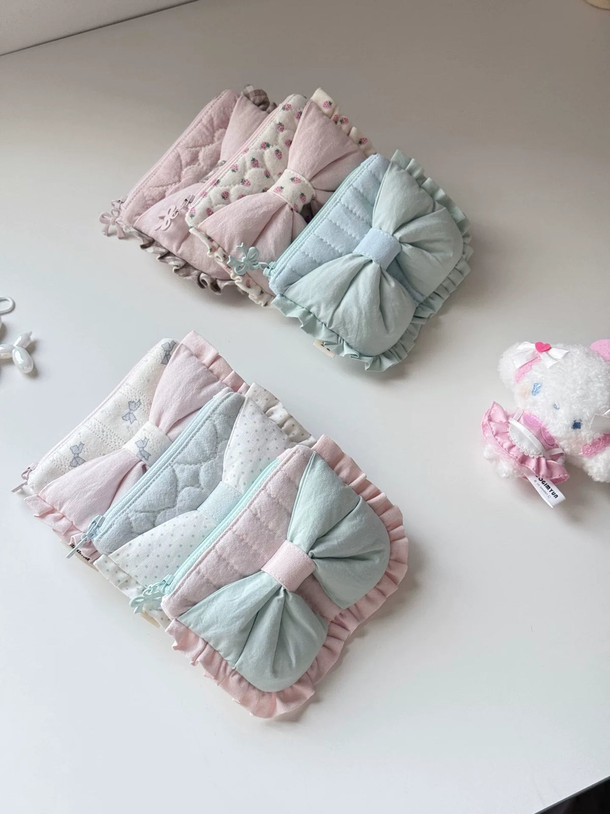 Quilted Bow Coin Card Pouch