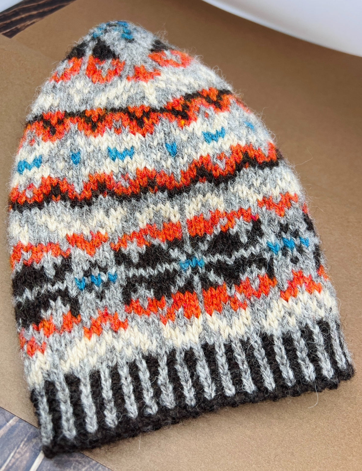 Shetland Wool Fair Isle Beanie Hat