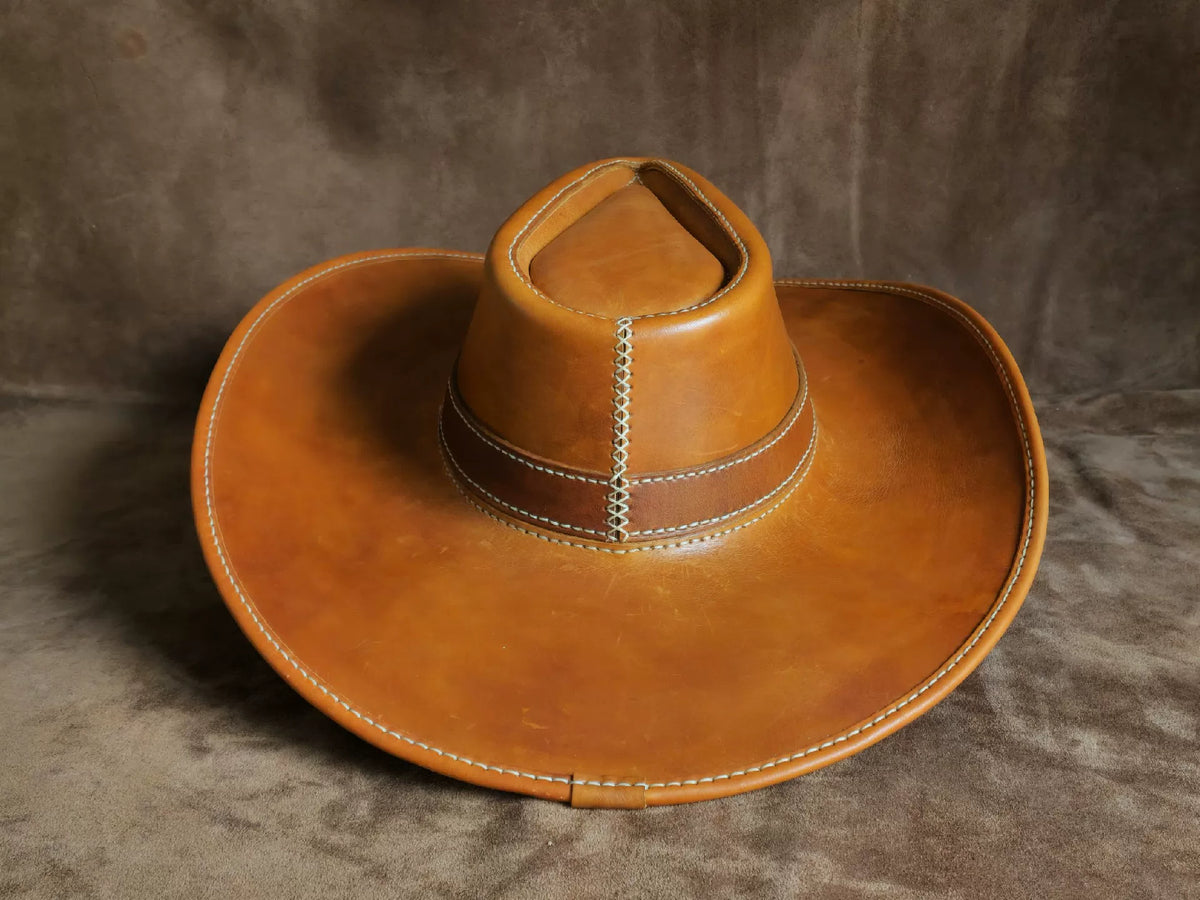 Handgefertigter Western Cowboyhut italienisches Leder