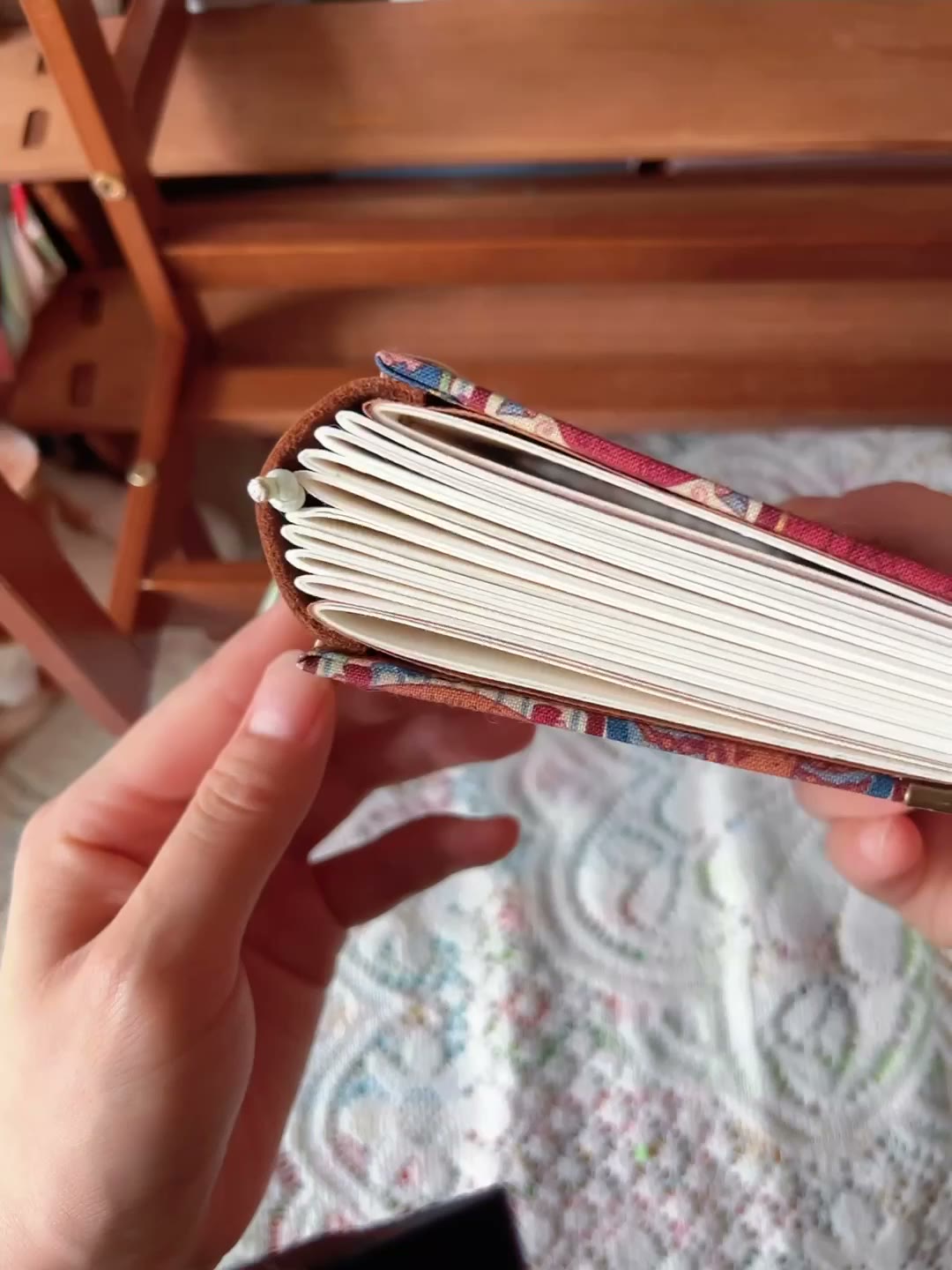 Handmade Tarot Watercolor Notebook with Fabric Cover