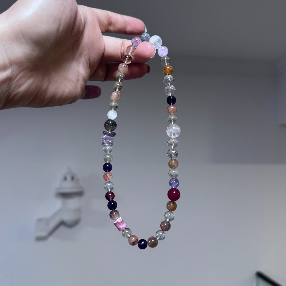 Double Loop Crystal Bracelet Set 8mm Beads
