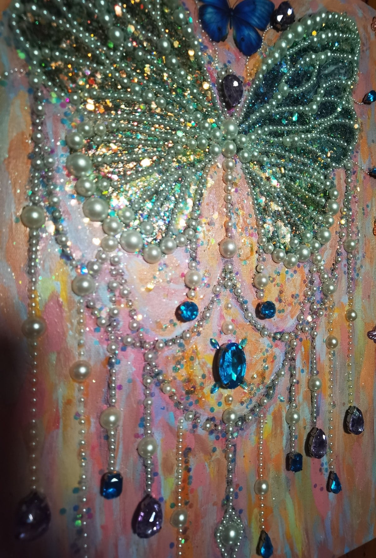 Pearl Butterfly Wall Art 30x40cm