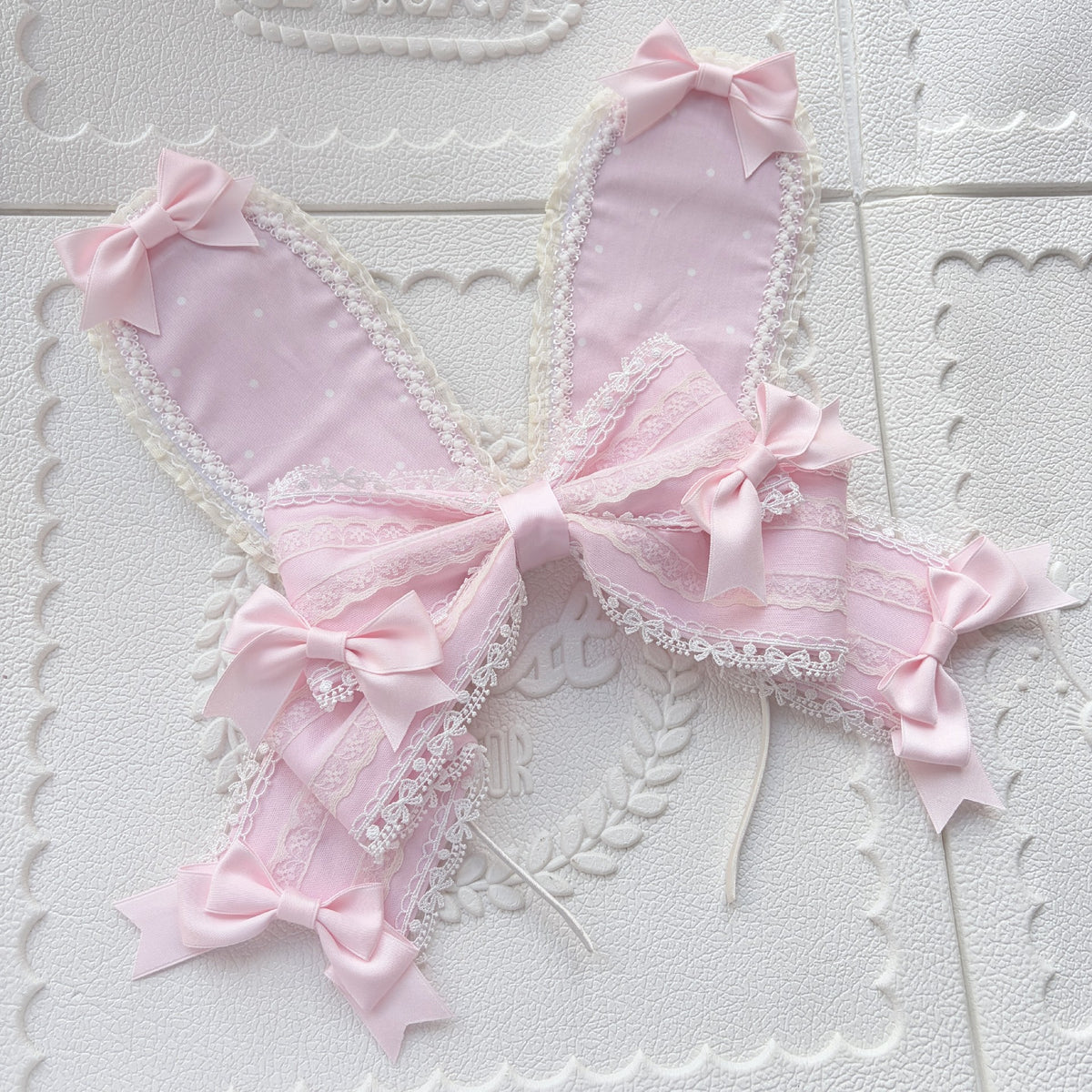 Pink Bunny Ear Bow Lolita Headband