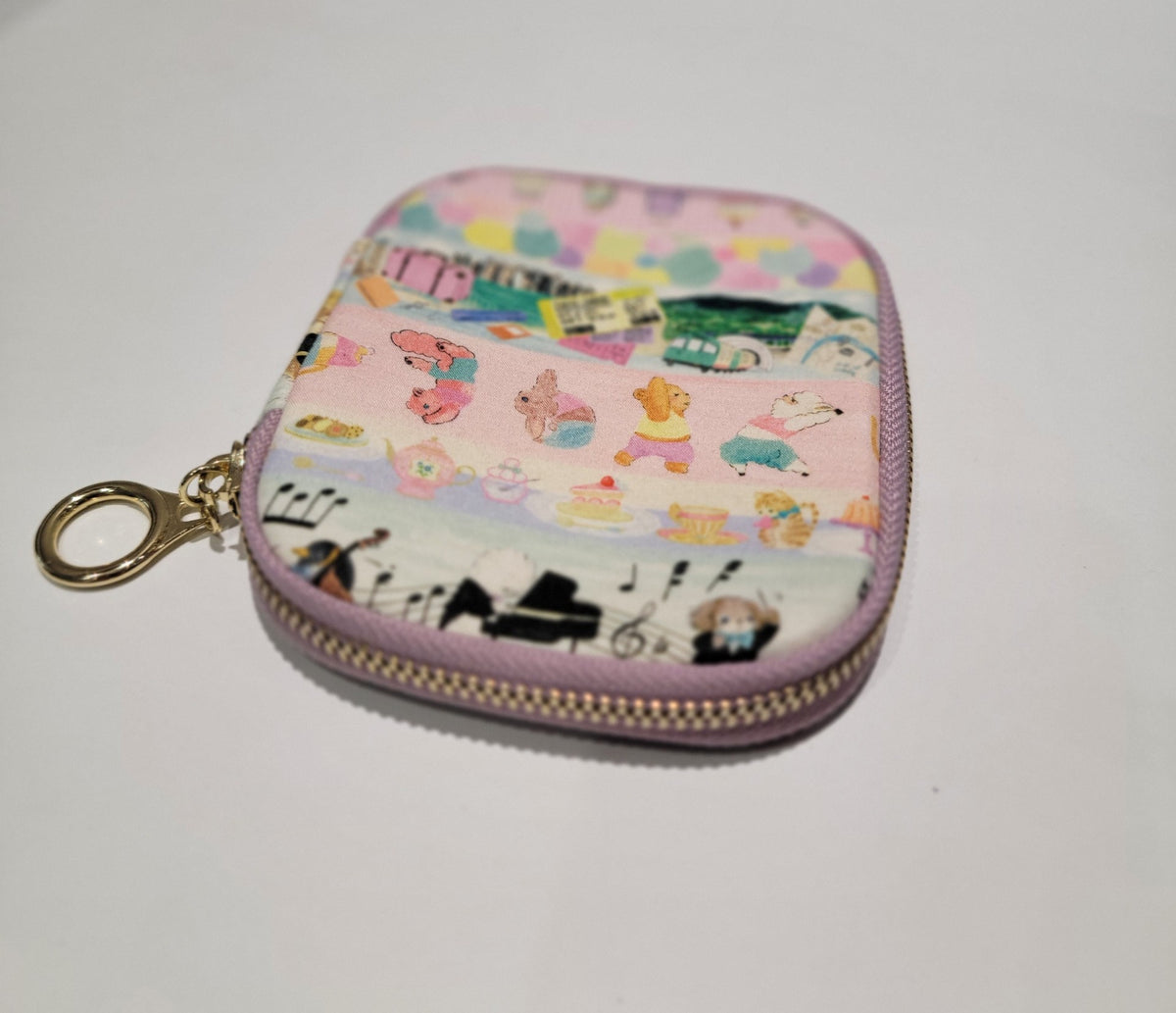 Matsuura Small Clam Pouch Multicolor Print