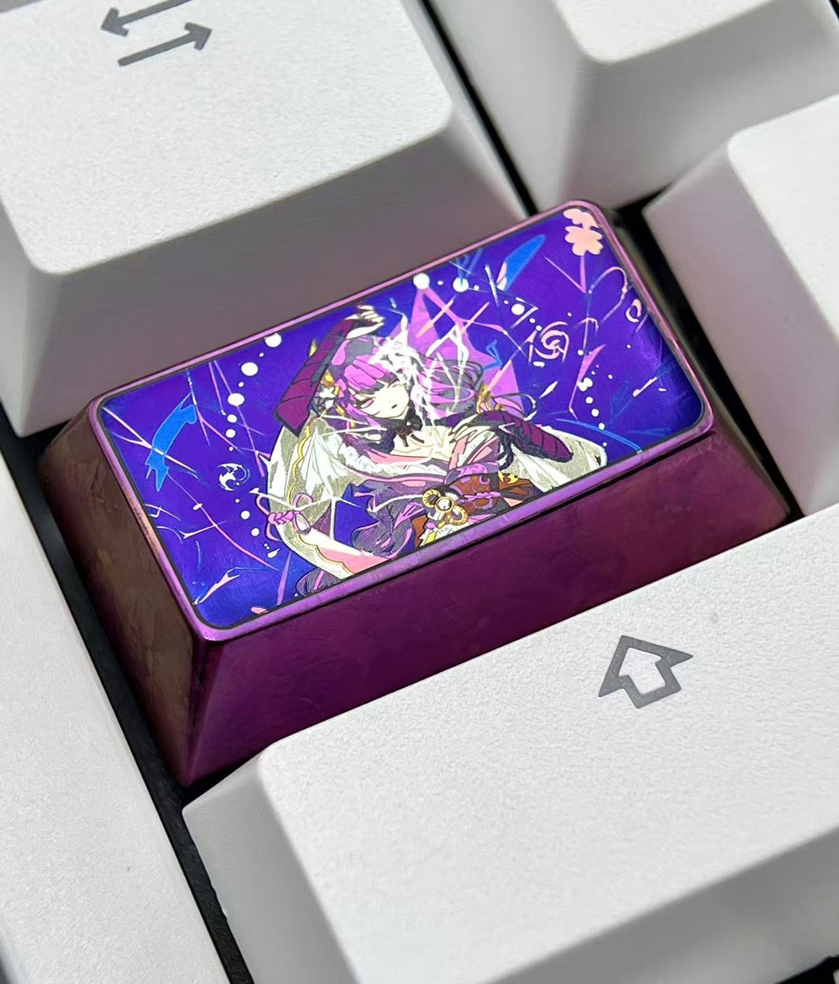 Titanium Alloy Anime Keycap 1.75U Purple