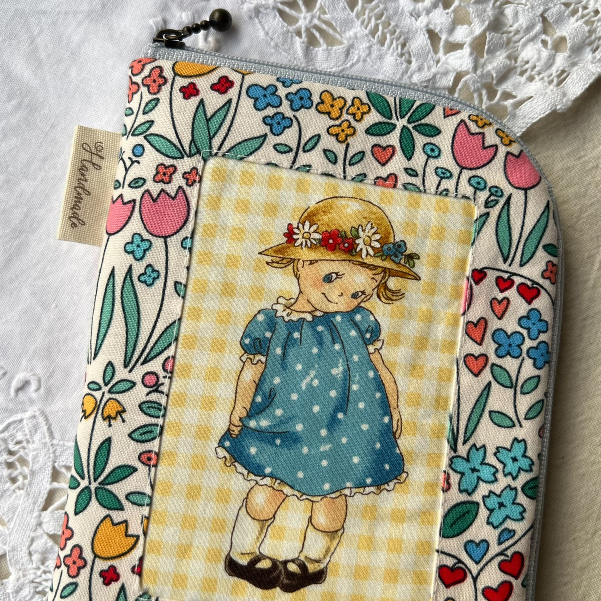 Porte-passeport pochette L style japonais fait main