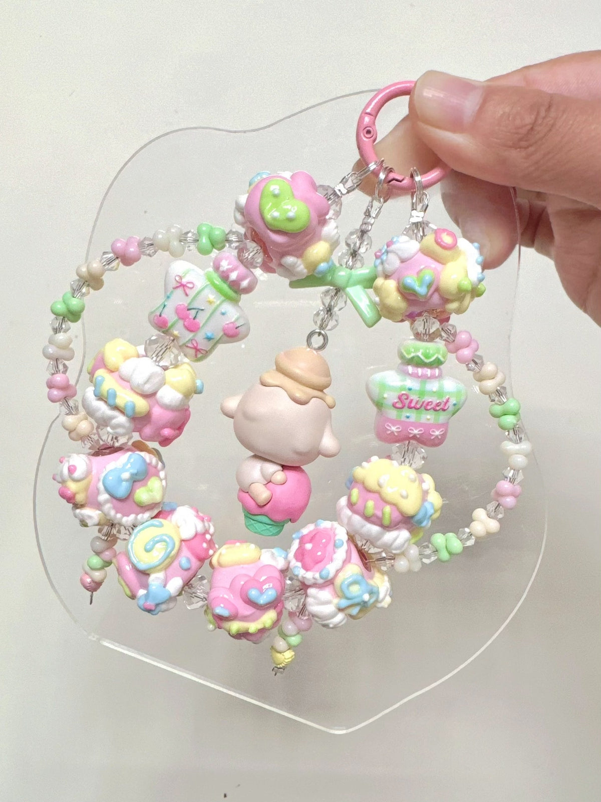 Ice Cream Cone Sheep Phone Charm