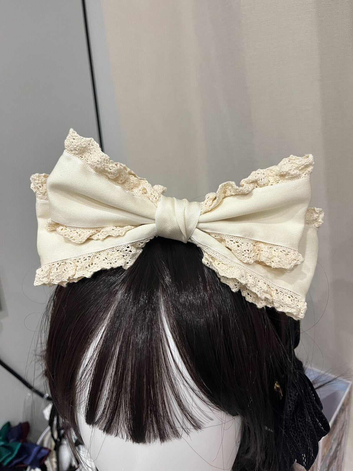 Satin Lace Lolita Bow Headwear