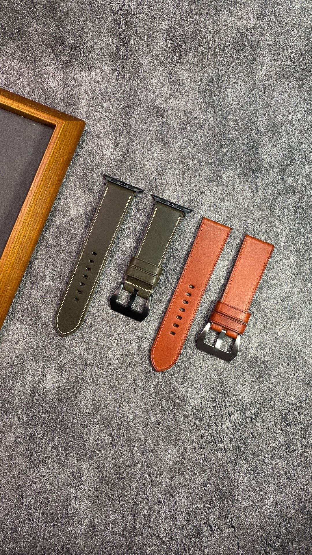 Olive Green Handcrafted Leather Watch Strap
