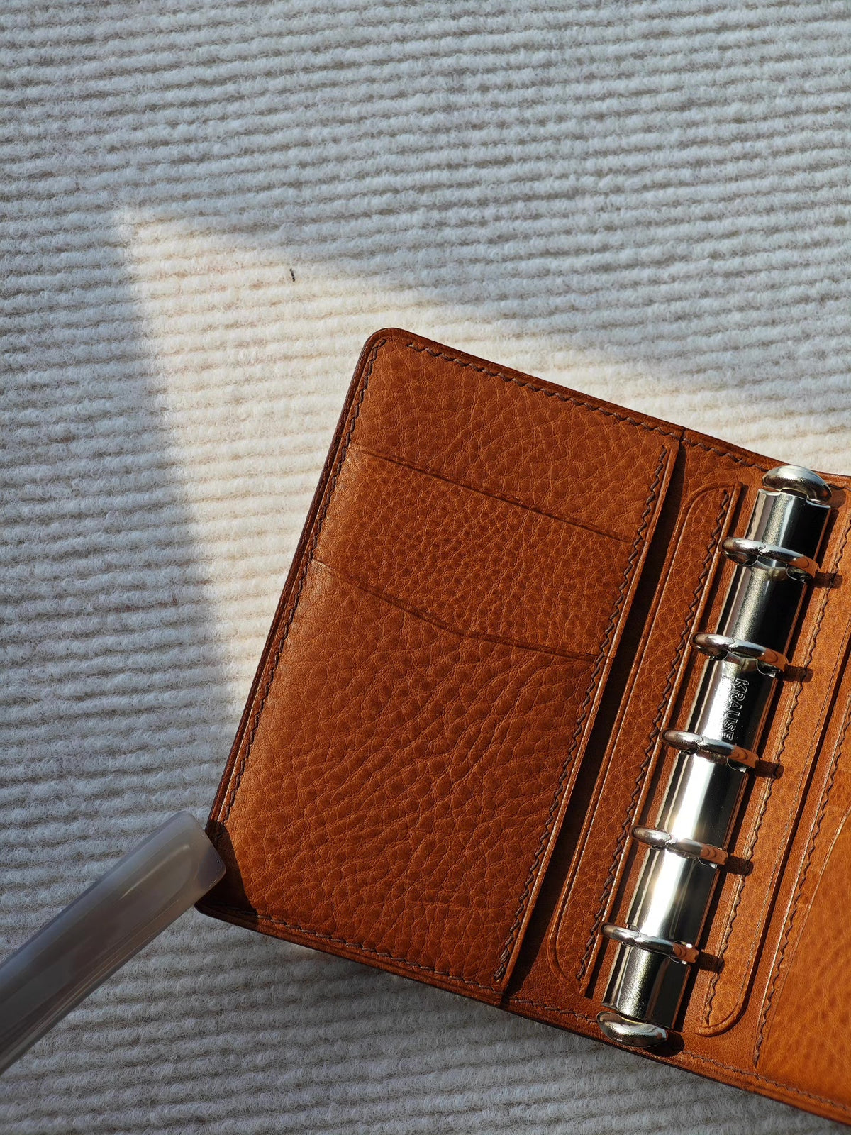 M5 A8 Ring Binder Notebook Cover Brown Leather