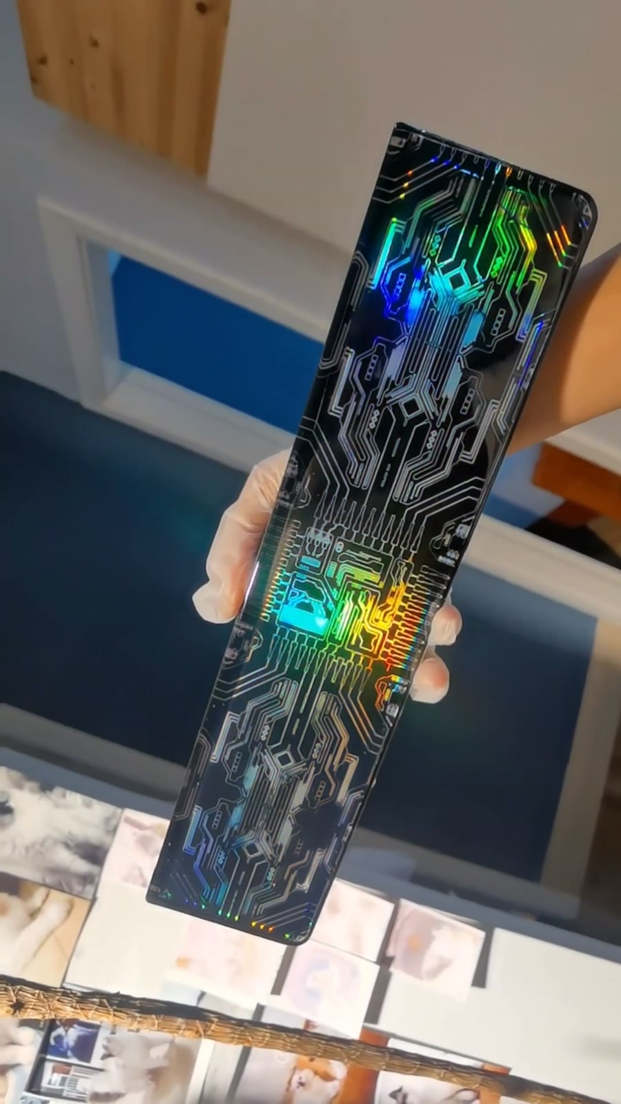 Resin Neon Circuit Keyboard Wrist Rest