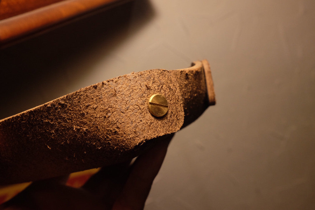 Horween CXL Leather Tray with Brass Rivets
