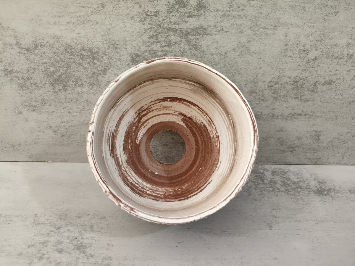Handmade Ceramic Bowl with Crackled Earth Tones