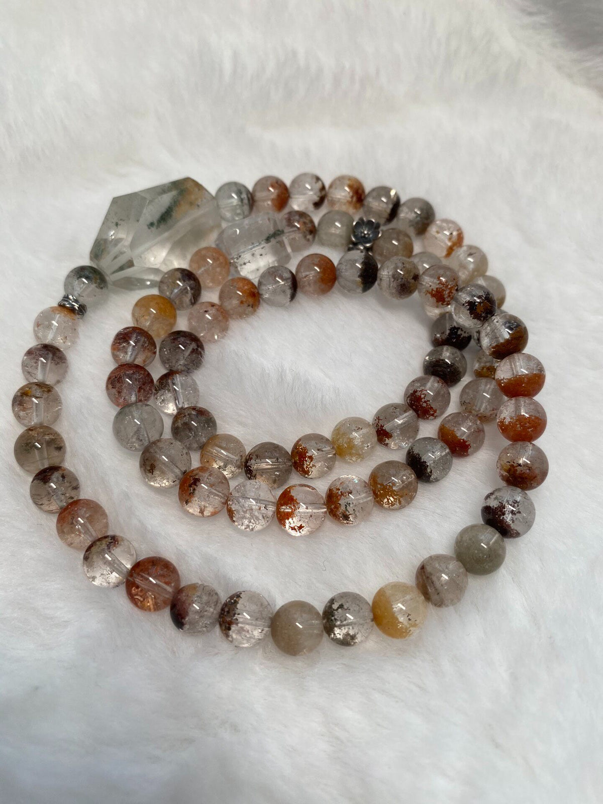 Natural Quartz Crystal Three-Strand Bracelet