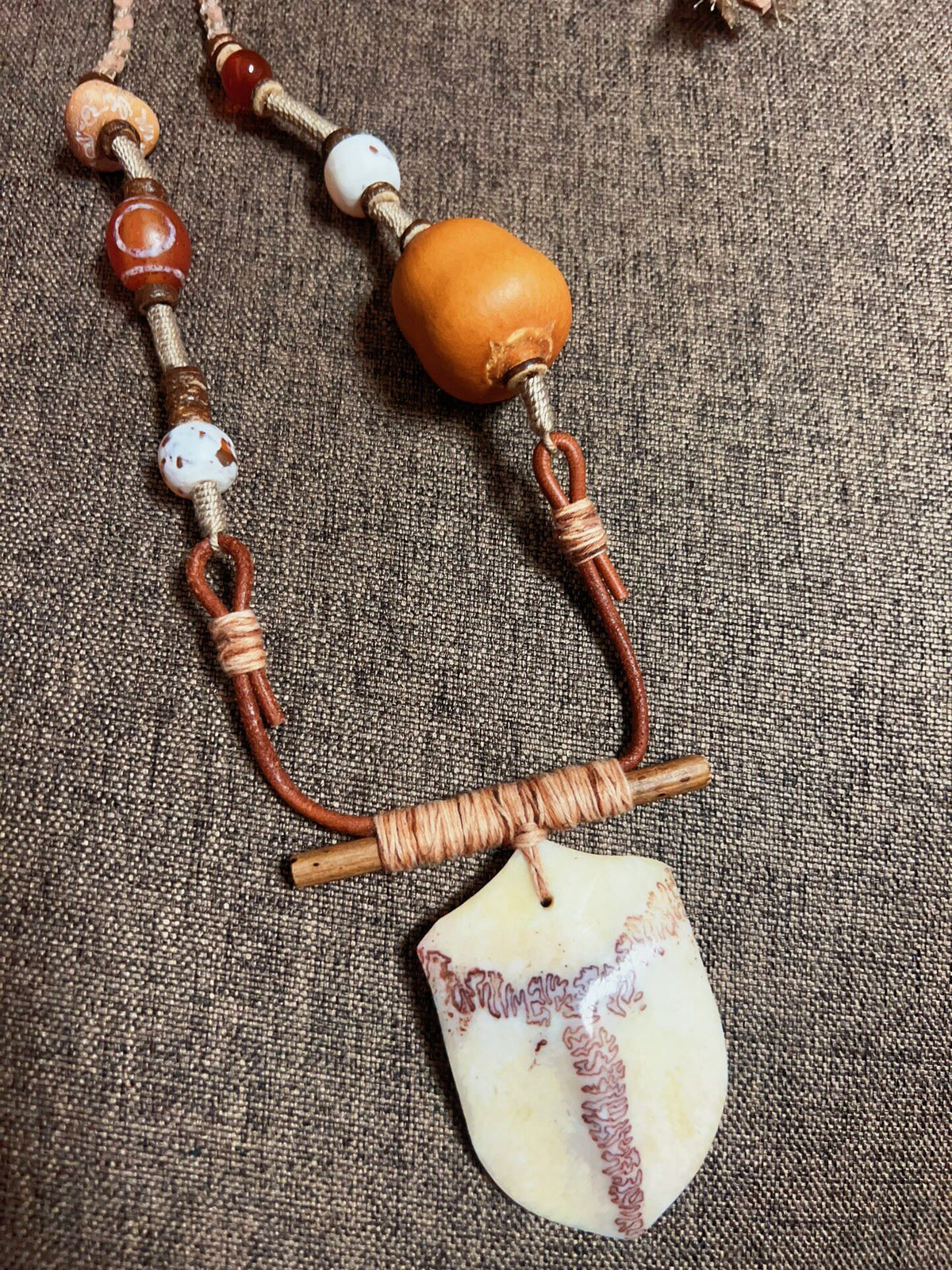 Handwoven Jade Pendant Necklace