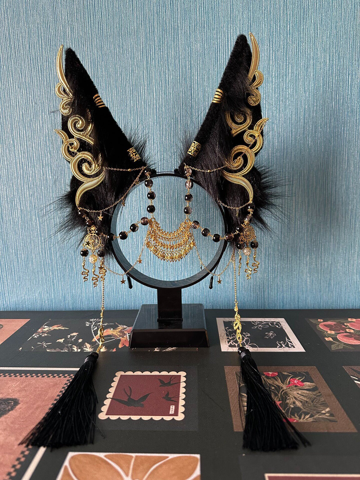 Anubis Ears Headpiece Gold Filigree