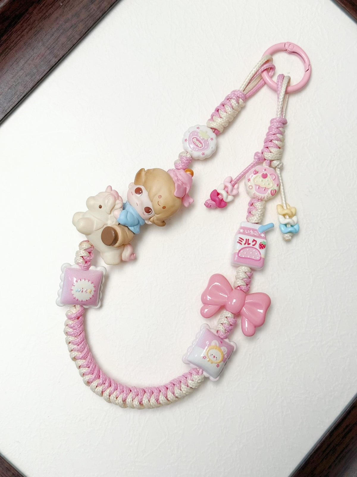 Dimoo Pastel Braided Phone Strap Charm