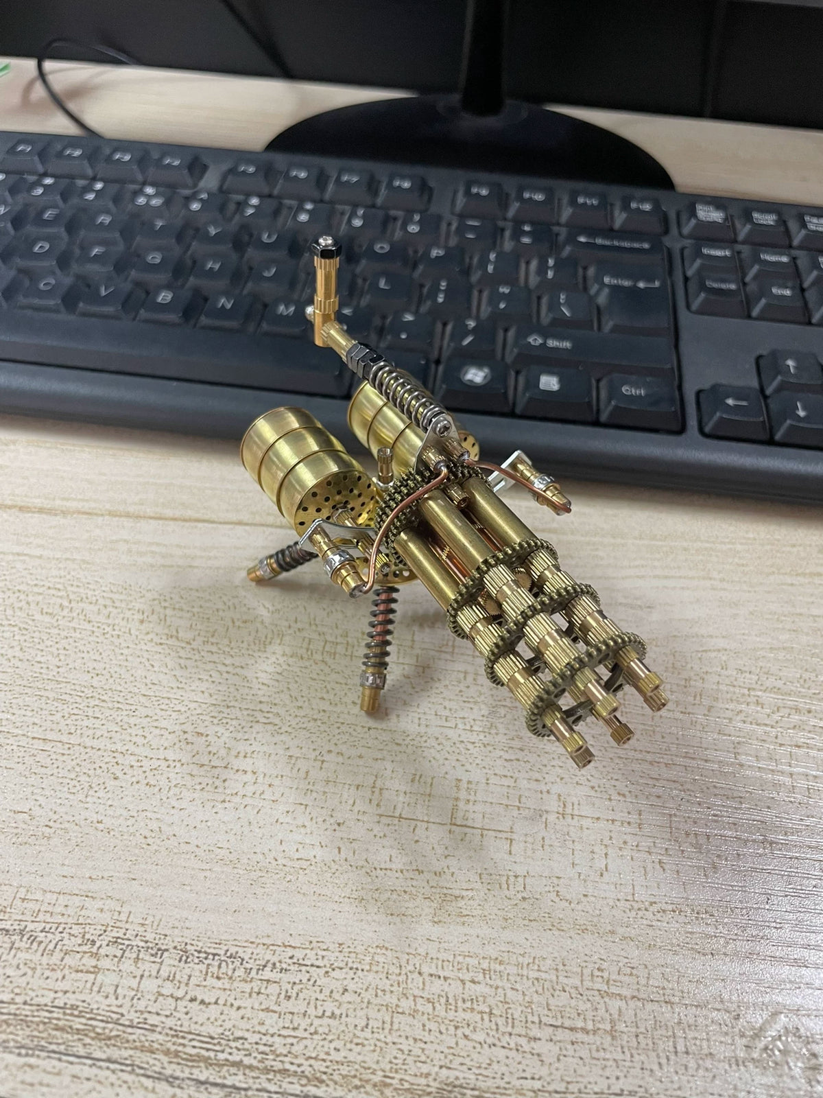 Steampunk Brass Rotary Barrel Metal Model