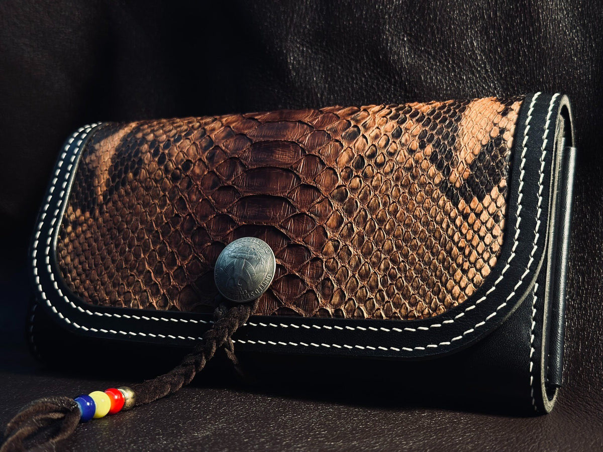 Italian Leather Snake Skin Wallet