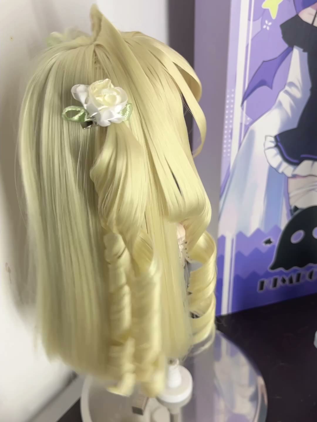 Doll Wig Pale Blonde Twin Tails