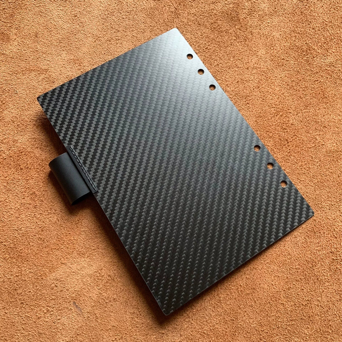 ブラックレザー A5 ルーズリーフバインダー