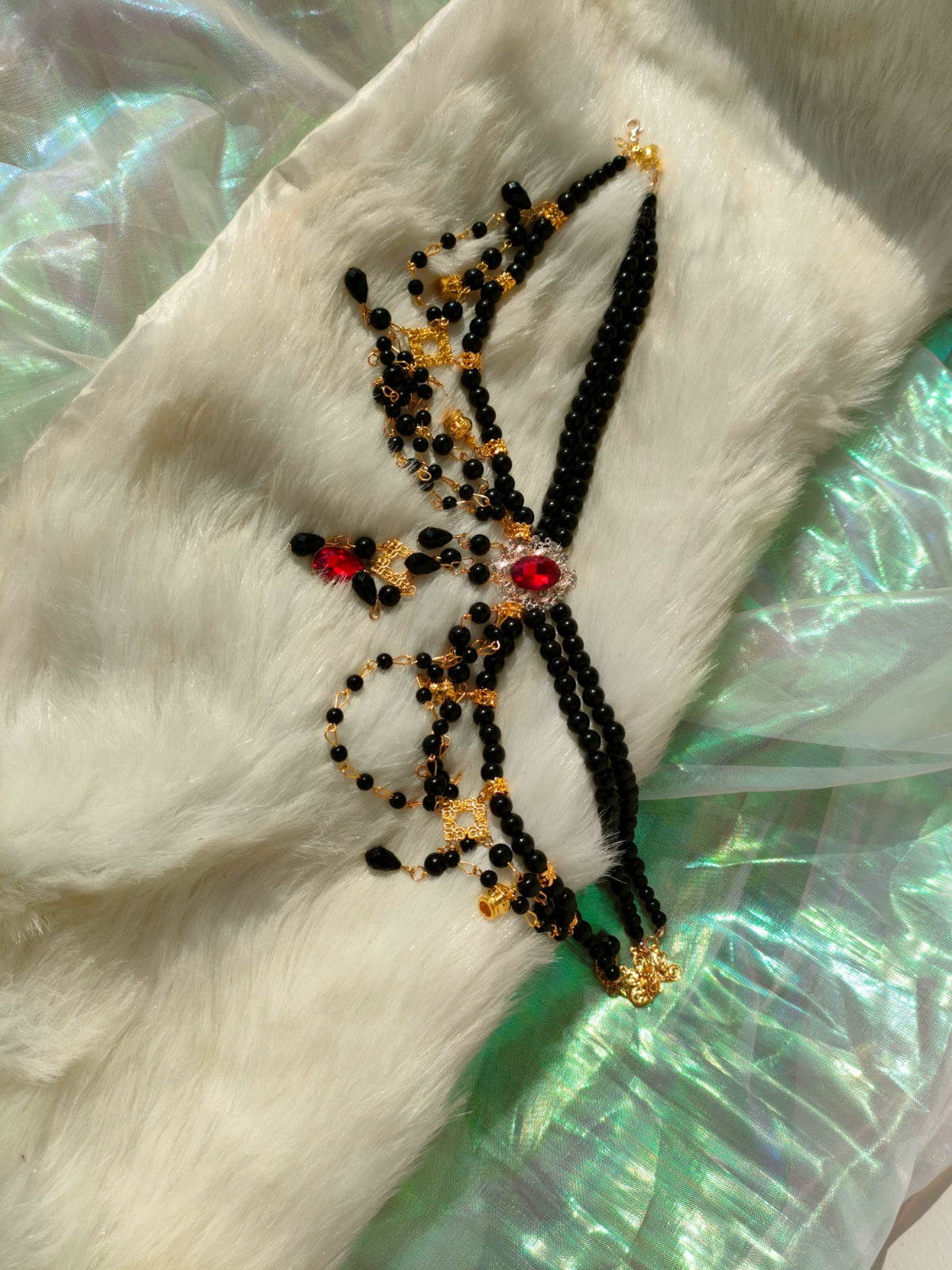 Black Pearl Ruby Lolita-halsband