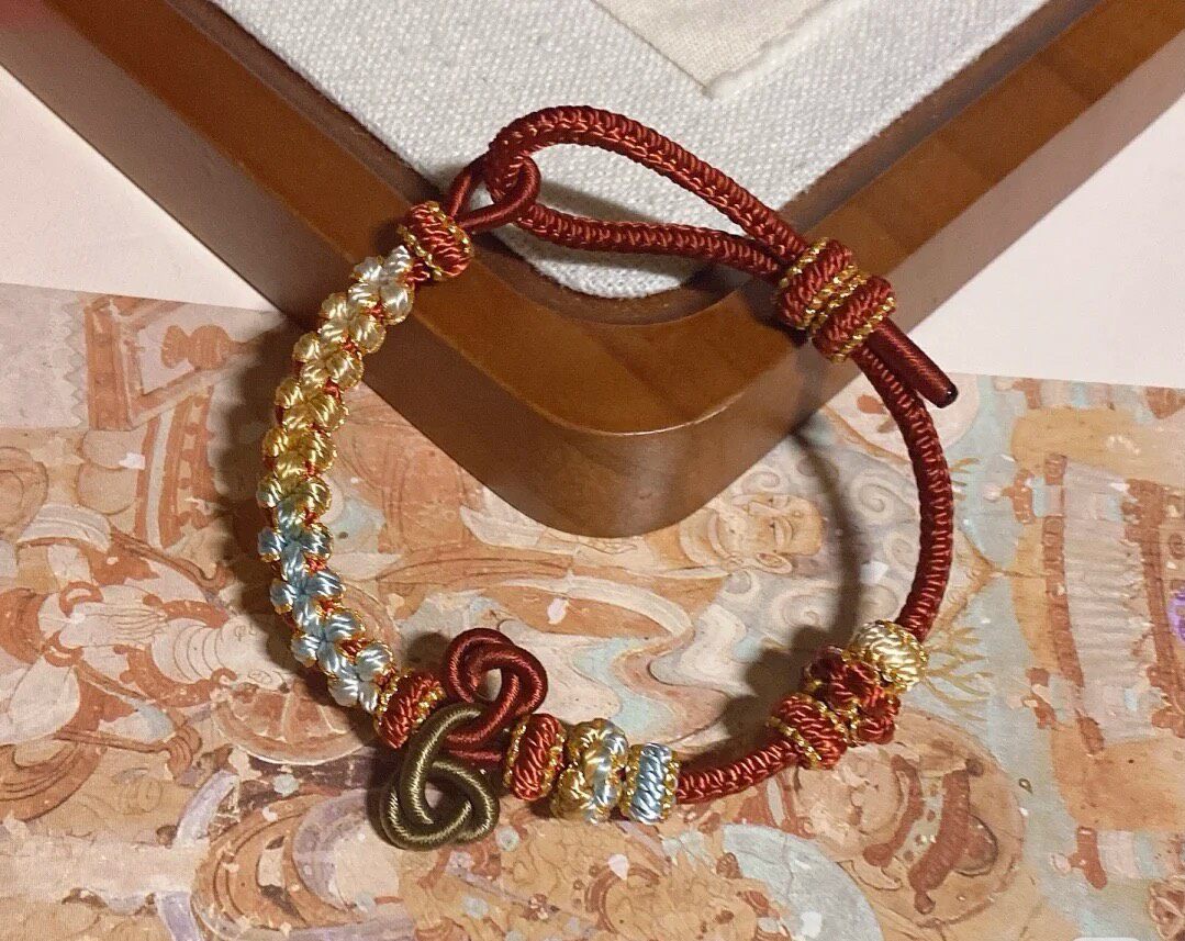 Handwoven Bracelet with Adjustable Sliding Knot