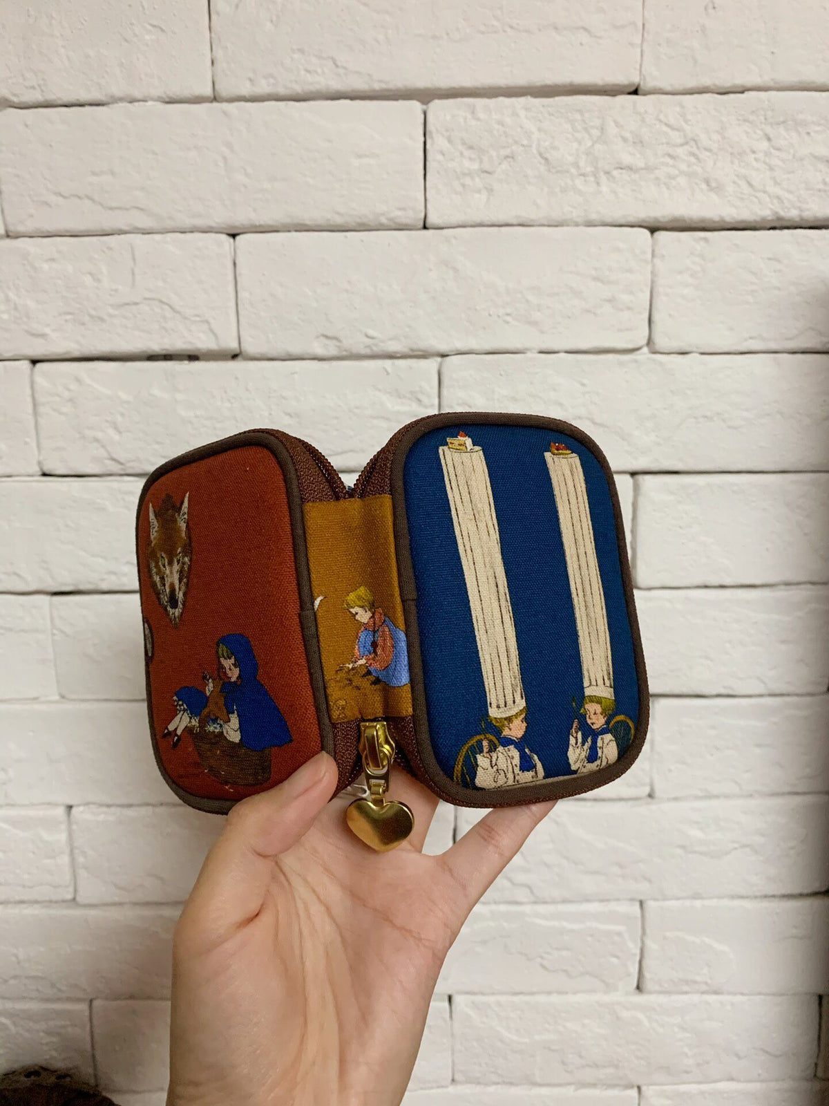 Storybook Print Zippered Pouch