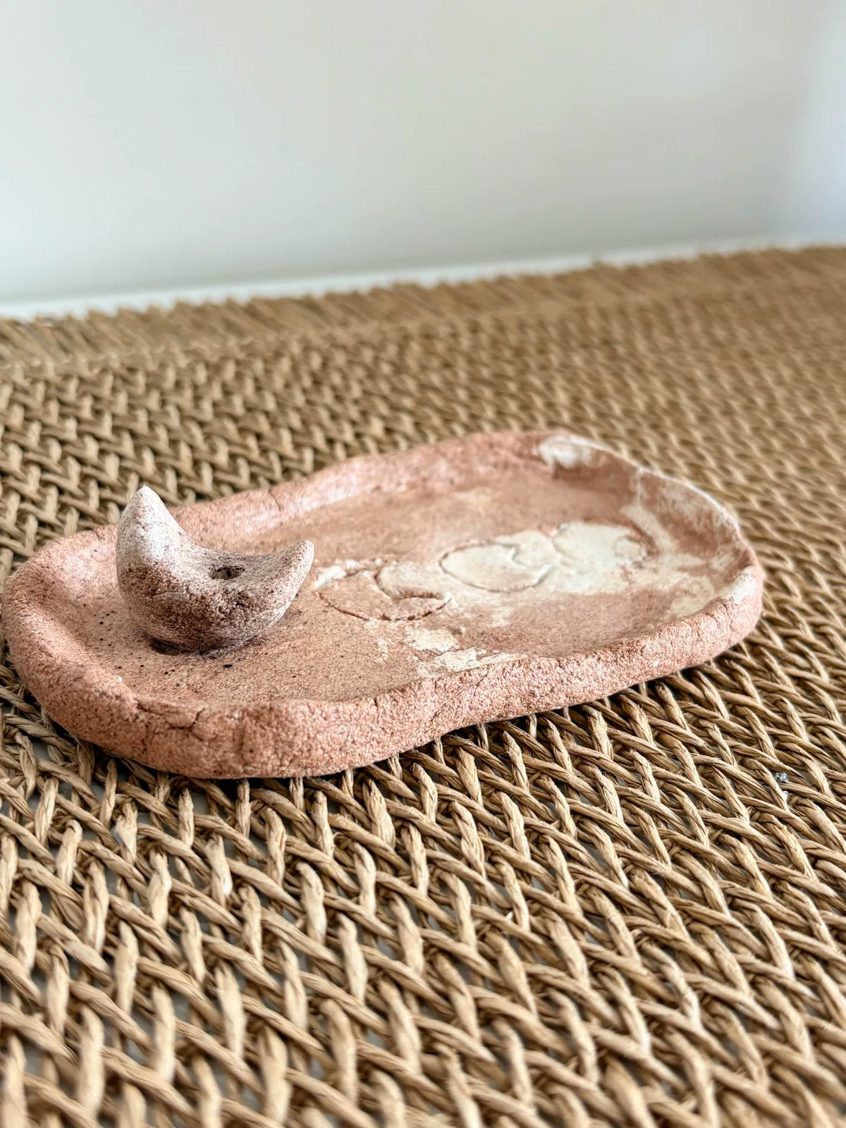 Handmade Clay Incense Holder Rustic Earthy Tone