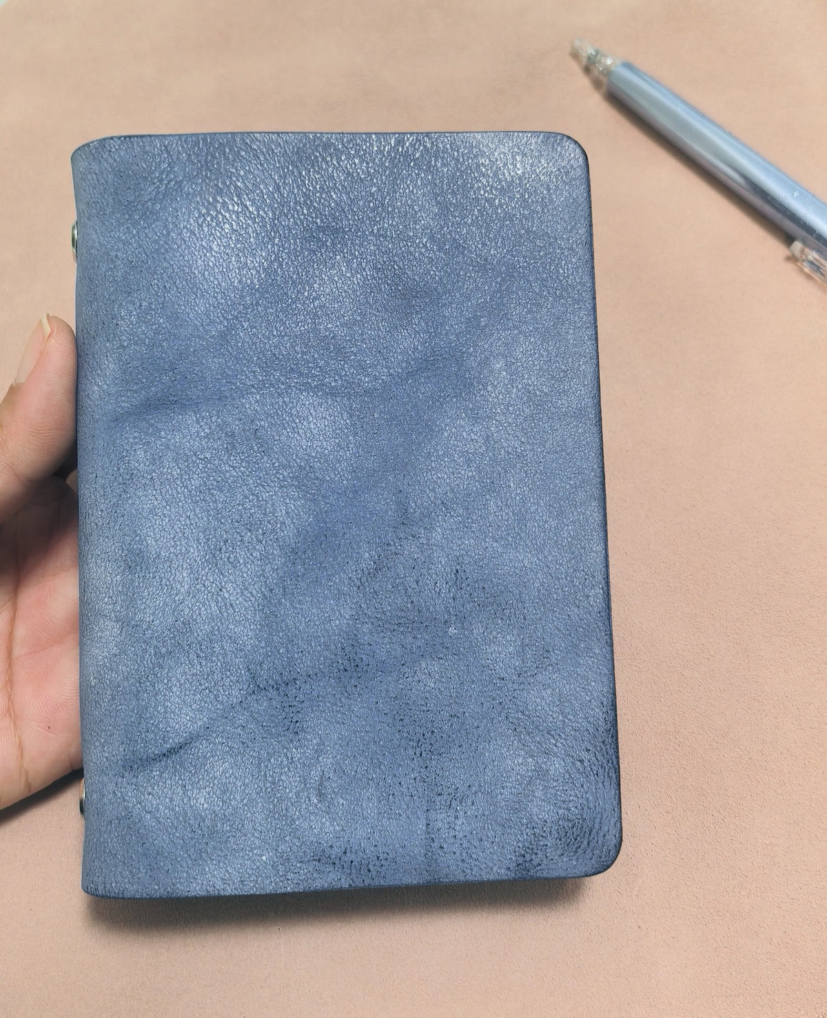 Italian Leather A7 Loose Leaf Notebook 15 Ring