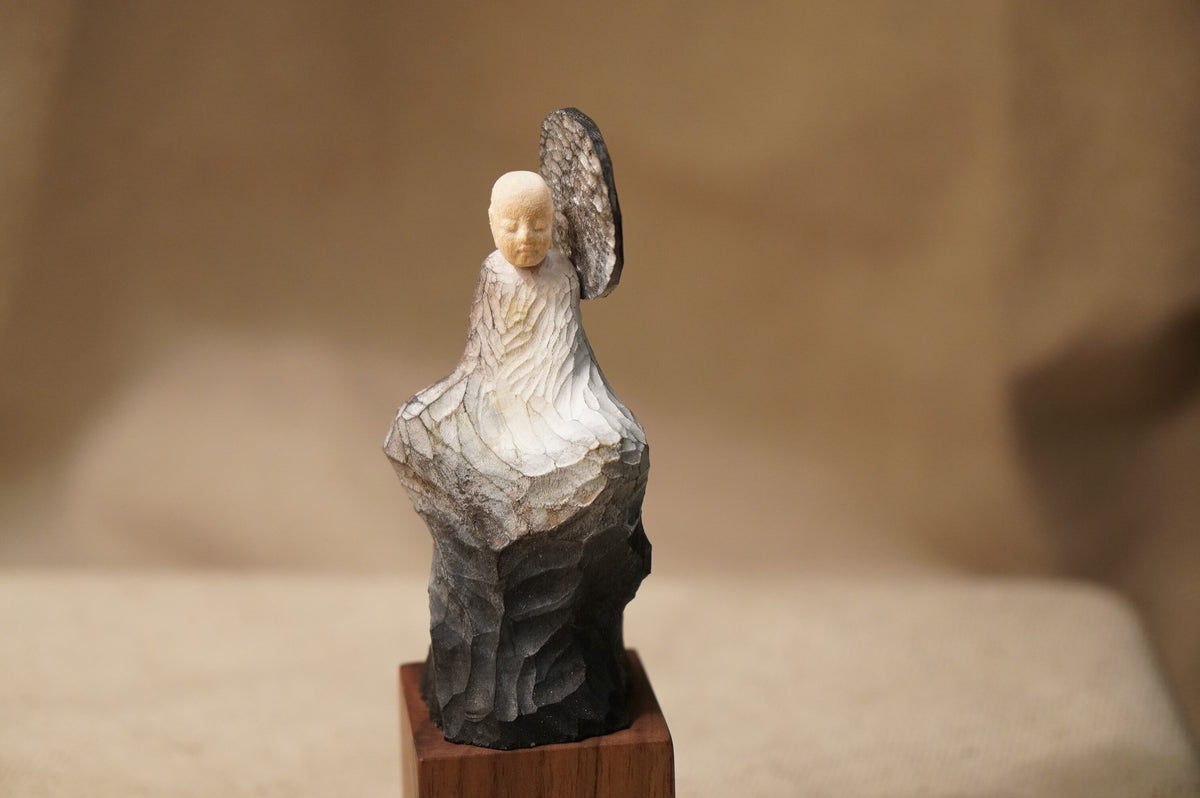 Linden Wood Carved Buddha Figurine