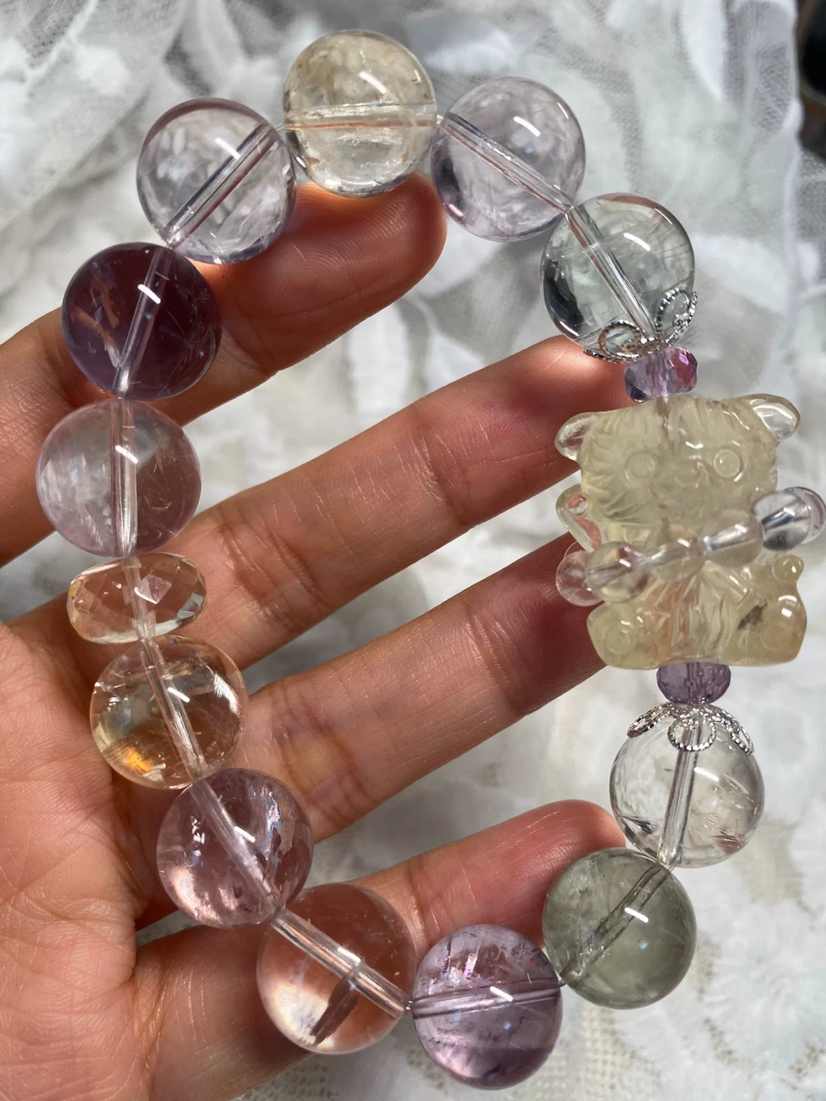 Natural Crystal Five Element Beaded Bracelet
