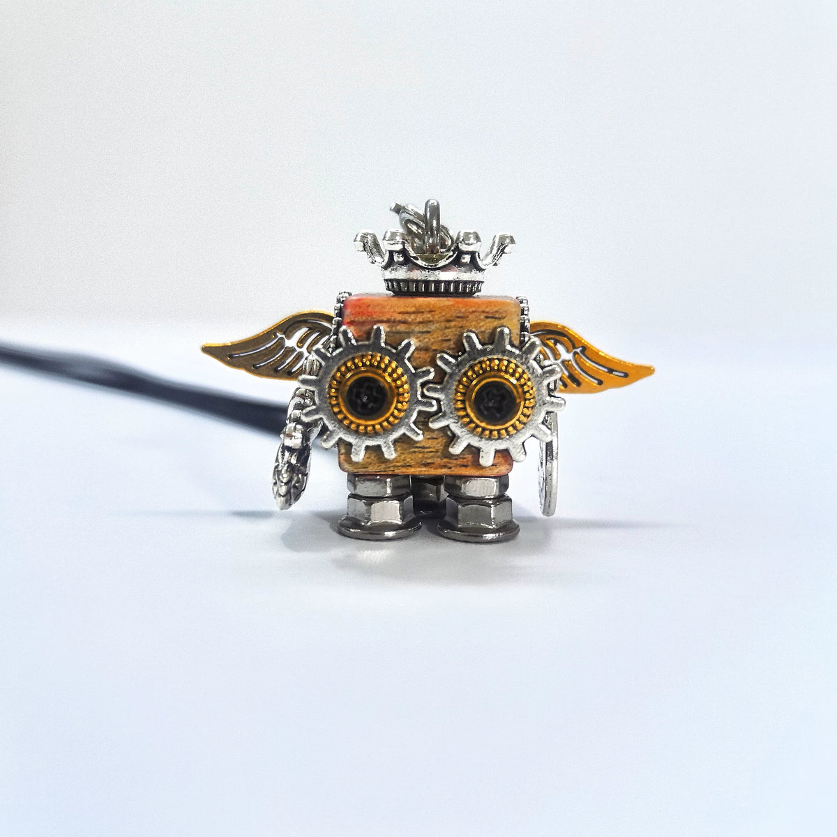 Collana in Metallo e Resina Steampunk Cancer
