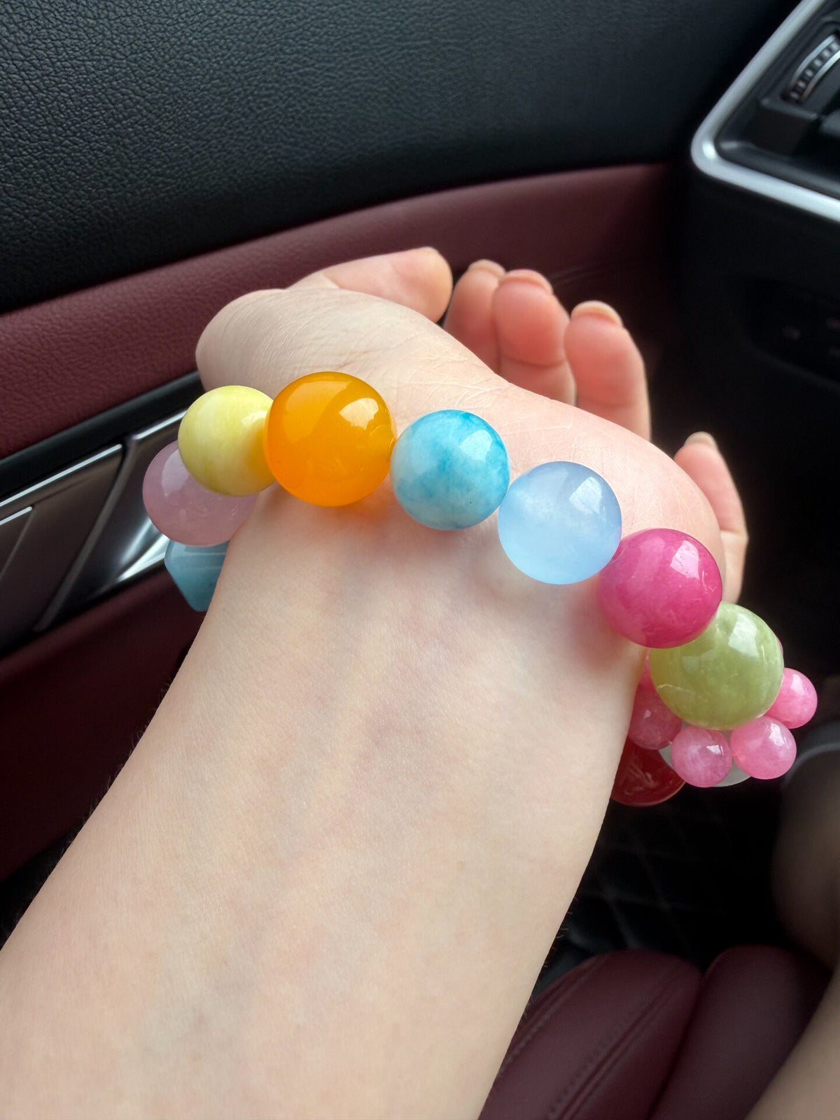 Candy Agate Gemstone Bracelet 16cm
