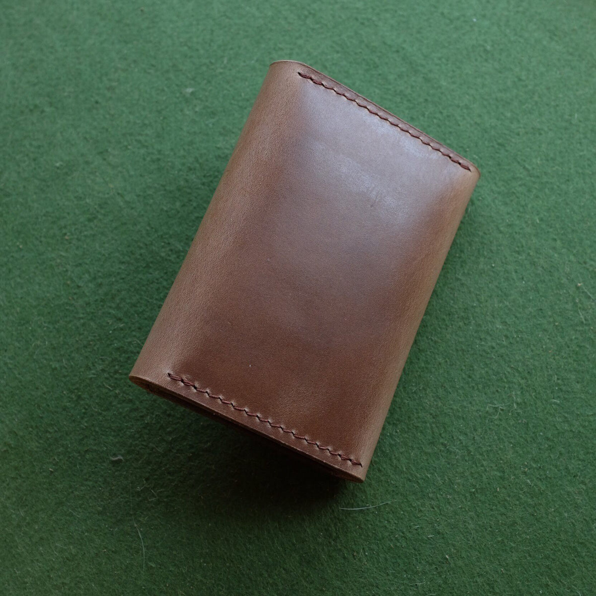 Leather Key Holder with Coin Button
