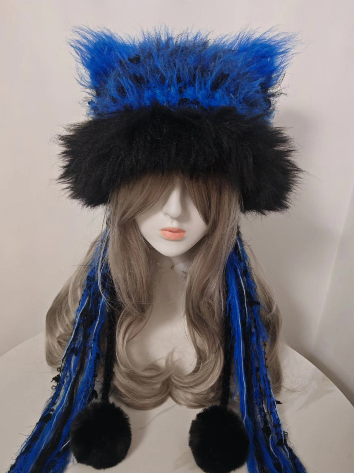 Blue Cat Ear Fur Hat