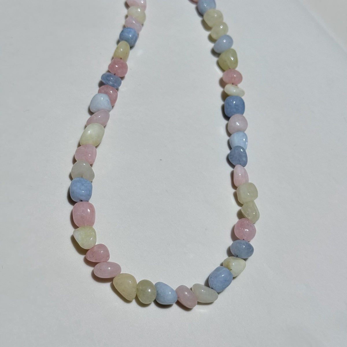 Handmade Pastel Natural Stone Beaded Necklace